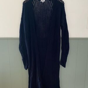 Johnny Was Navy Open Knit Sweater